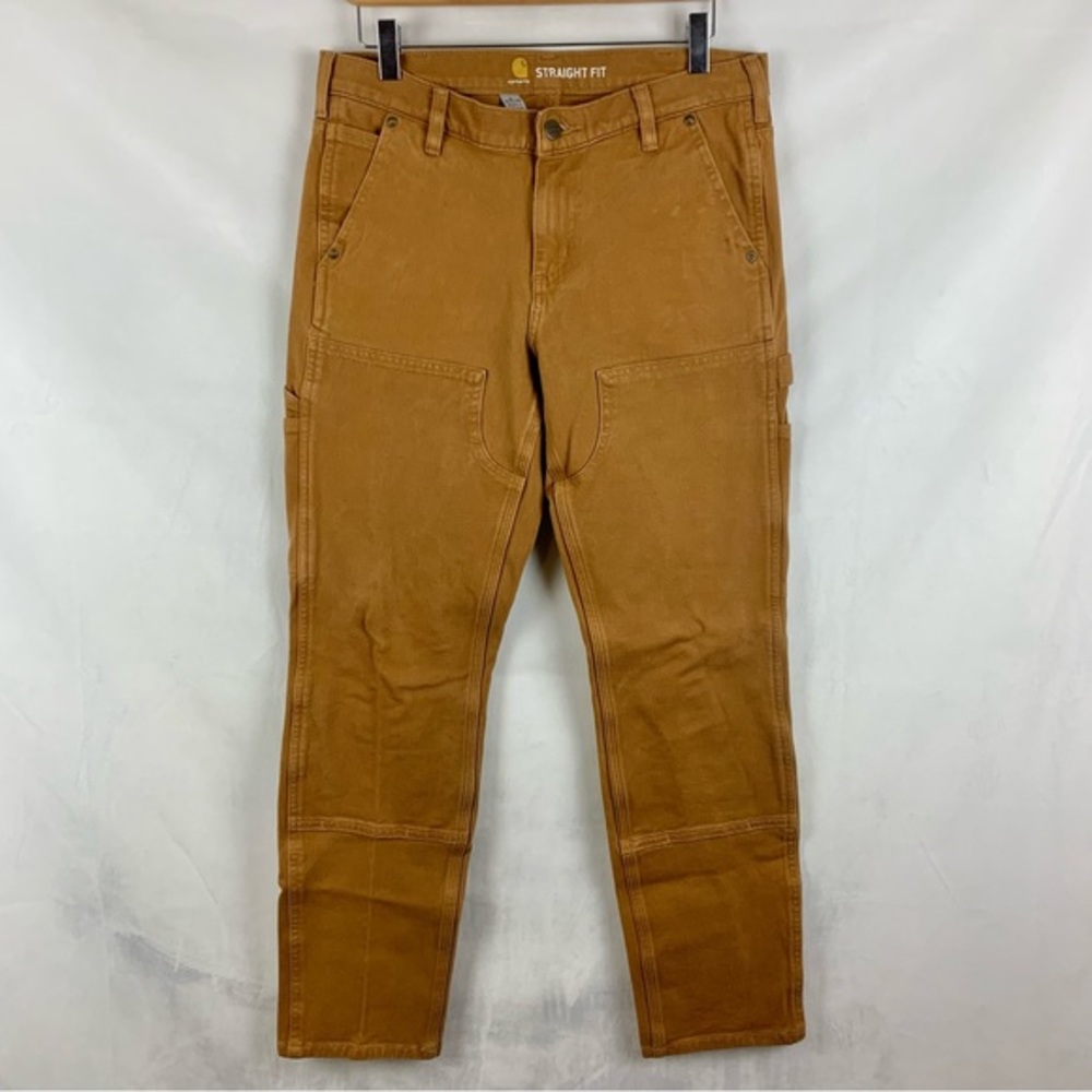 Carhartt Straight Leg Work Pants in Brown